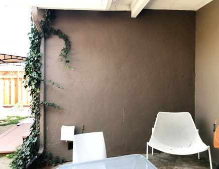 Bare wall before Vertical Garden