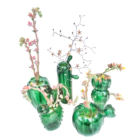 Cactus-Vases-With-Flowers
